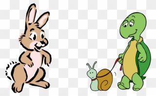 Once Upon A Time A Tortoise And A Hare Had An Argument Clipart