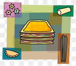 Italian Dinner Vector Image Illustration Of Layered Clipart