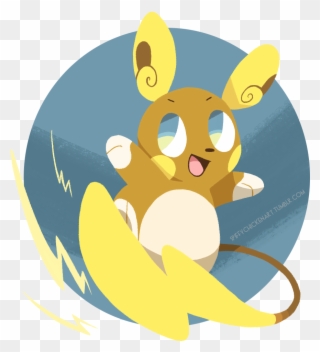 Alolan Raichu Is So Cute With Its Surfing And Its Tan Clipart