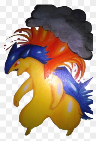 #157 Typhlosion Used Eruption In The Game Art Hq Pokemon Clipart