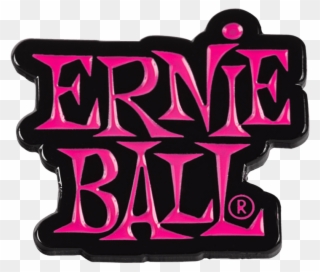 Ernie Ball Pink Stacked Logo Enamel Pin Clipart
