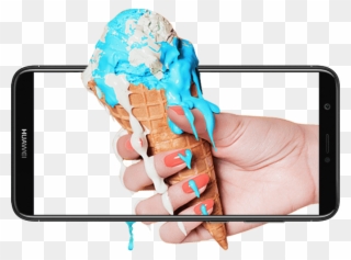 Huawei P Smart Front Display Showing An Ice Cream In Clipart