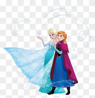 Anna And Elsa With Snow Magic Clipart (#3068112) - PinClipart