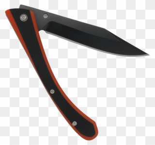 Clermont Titanium Black & Orange G10 Handle Linerlock Clipart