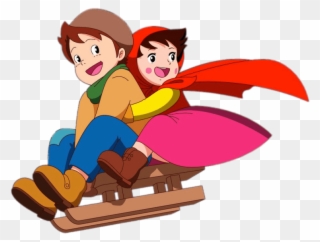 Download Heidi And Peter On Sleigh Clipart Png Photo Transparent Png