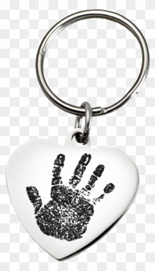 Fingerprint Memorial Key Ring Clipart