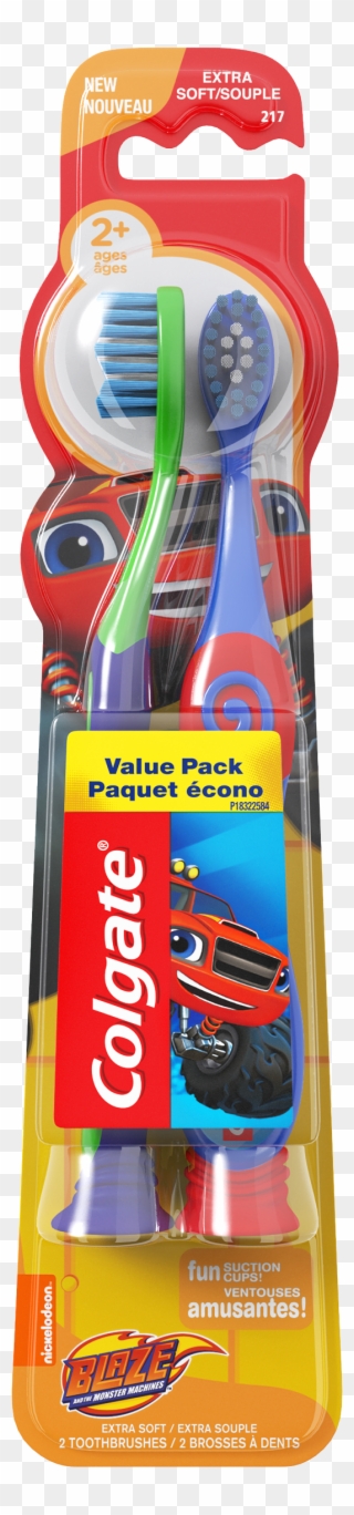 Colgate Kids Soft Toothbrush With Suction Cup, Blaze Clipart
