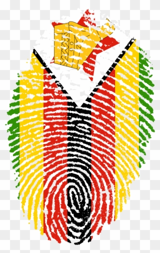 Zimbabwe Flag Fingerprint Country 654171 Clipart