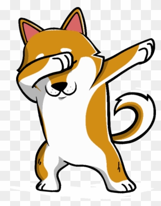 Shiba Inu Dabbing Color Changing Mug Funny Doge Meme Clipart