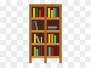 Bookcase Clipart Row Book - Png Download