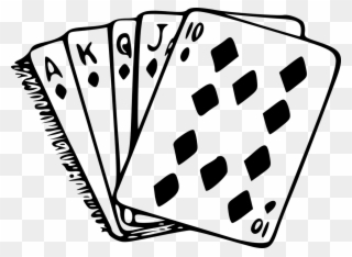 Cards Diamond Diamonds - Poker Cards Black And White Clipart