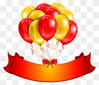 Red And Yellow Balloons Clipart