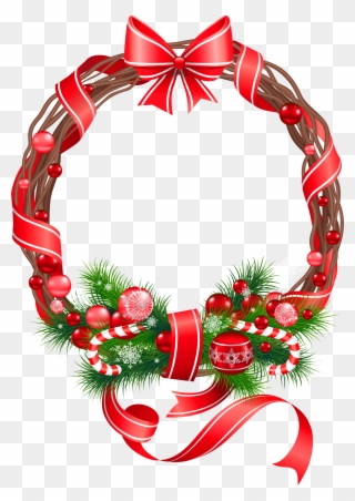 Images For Christmas Wreaths With Lights Png - Christmas Wreath Design Png Clipart