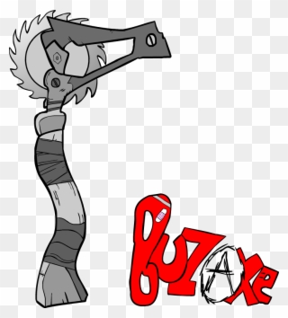 Buzaxe Without Color By - Digital Art Clipart