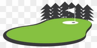 Golf Clip Putting Green - Clip Art Golf Green - Png Download