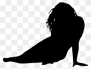 Female Body Shape Silhouette Woman Clip Art - Scared Girl Silhouette Png Transparent Png