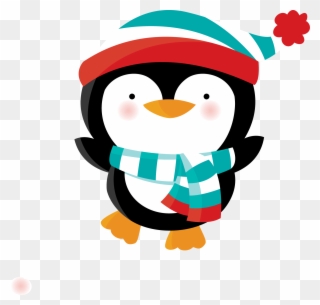 Penguin Clipart January - Pinguino Navideño Animado Png Transparent Png