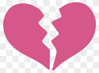 Photos Broken Heart Png Clipart - Pink Broken Heart Emoji Transparent Png