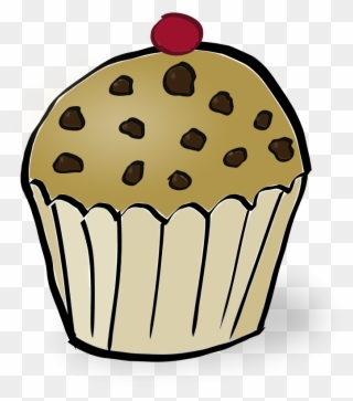 Free Chocolate Chips Muffin - Muffin Clipart - Png Download
