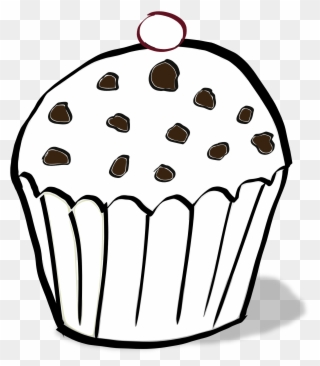 Chips Clipart Colouring - Chocolate Chip Muffin Colouring Pages - Png Download