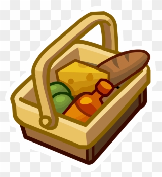 Club Penguin Pin Bundle Image - Food In A Picnic Basket Clipart - Png Download