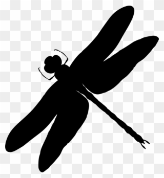 Silhouette Insect Dragonfly Black Animal - Dragonfly Silhouette Clipart