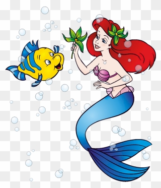 Little Mermaid Disney Flounder Clip Art N2 - Картинки - Png Download