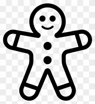 Gingerbread Man Png - Black Gingerbread Man Vector Clipart