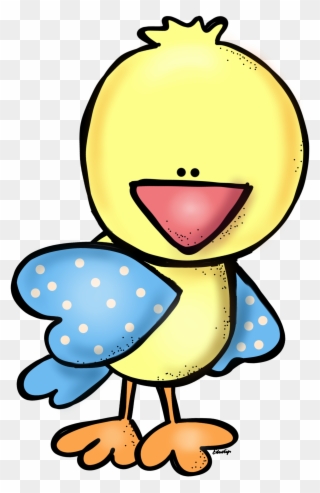 Yellow Bird With Blue Wings - Bird Clipart Melonheadz - Png Download