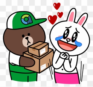 Acommerce Delivery Bear Line Sticker - Acommerce Line Clipart