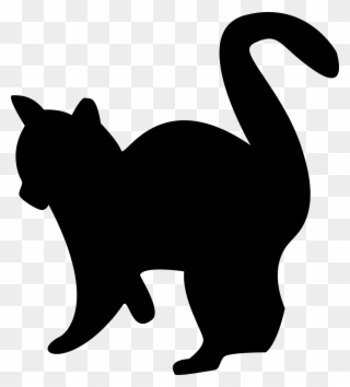 Kitten Clipart Catblack - Gato Preto E Branco Png Transparent Png