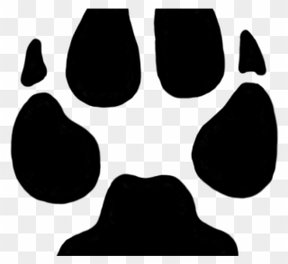 Footprint Clipart Cheetah - Transparent Dog Paw Print - Png Download