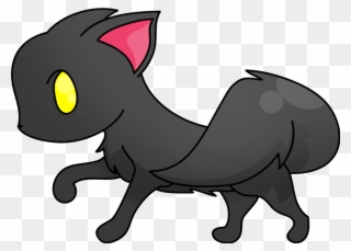 Black Cat Clip Art On Etsy - Cat - Png Download