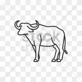 Vector Transparent Library Buffalo At Getdrawings Com - Water Buffalo Out Line Clipart