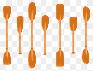 Fork Clipart Wooden Spoon - Весло Вектор - Png Download
