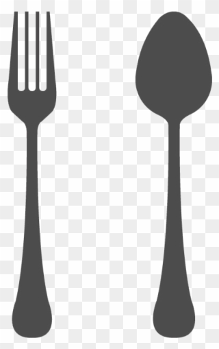 Clip Art Black And White Download Spoon And Fork Transparent - Spoon And Fork Clipart - Png Download