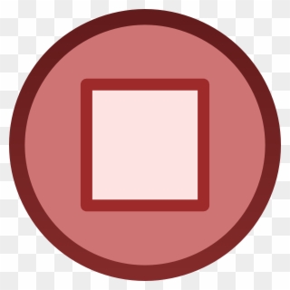 Red Stop Button Plain Icon Svg Clip Arts 600 X 600 - Png Download