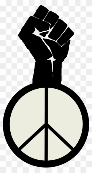 Occupy Wall Street Fight The Power Peace Fist Ivory - Symbols For Black Power Clipart