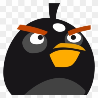 Swan Clipart Angry - Angry Birds Black Bird - Png Download