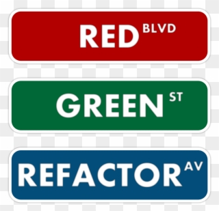 Vector Free Red Green Refactor Big Image Png - Red Street Sign Png Clipart