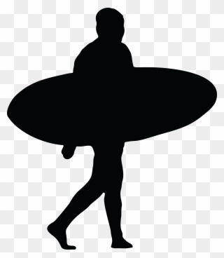 Free Clipart Of A Silhouetted Surfer - Man On Surfboard Silhouette - Png Download