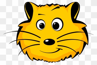 Comic Hamster Face - Animals Face Clip Art - Png Download