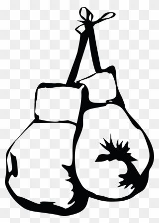 Boxing Glove Gloves Transprent Png Free - Boxing Gloves Black And White Clipart