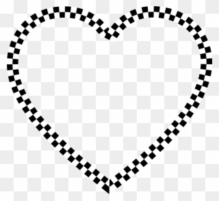 Check Black And White Heart Can Stock Photo - Black And White Checkered Heart Clipart