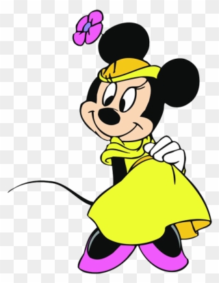 Pin By Andreja Huskic On Minie - Minnie Mouse Yellow Dress Clipart