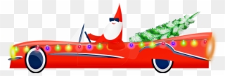 Weihnachten Auto, Santa Claus - Christmas Santa Claus And Car 2014 Clipart