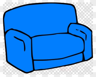 Blue Sofa Clipart Couch Clip Art - Speech Bubble Icon Transparent - Png Download