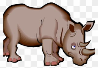 Rhino Clipart Indian Animal - Cartoon Pictures Of Rhinos - Png Download