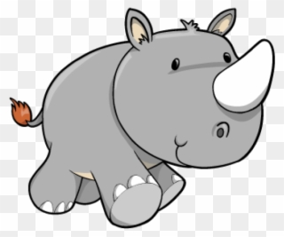 Baby Rhino Cartoon Clipart
