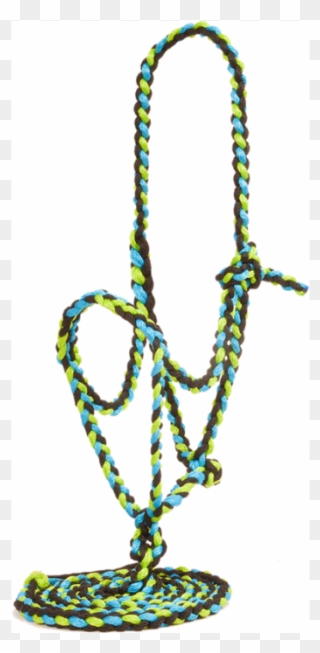 Mustang Flat Nose Braided Halter Clipart